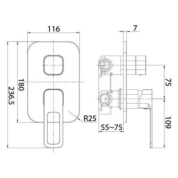 Смеситель для ванны Iddis Slide SLIBL00i68, чёрный матовый - фото 4