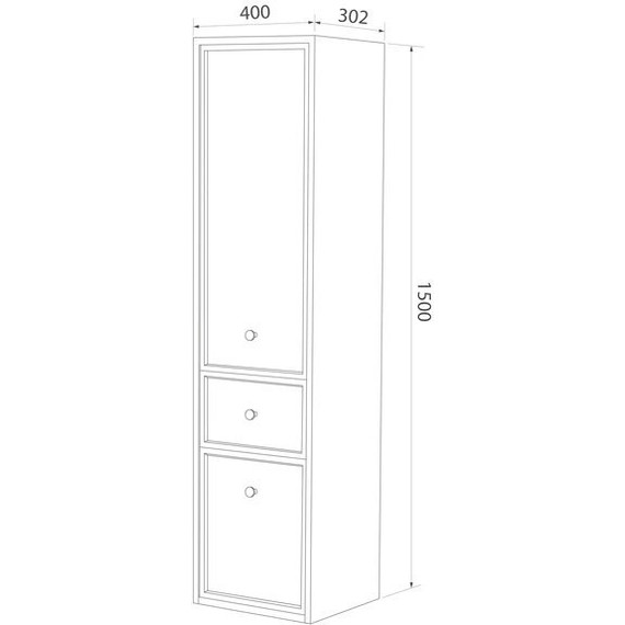 Пенал подвесной Iddis Torr 40 см TOR40W0i97, белый матовый - фото 6