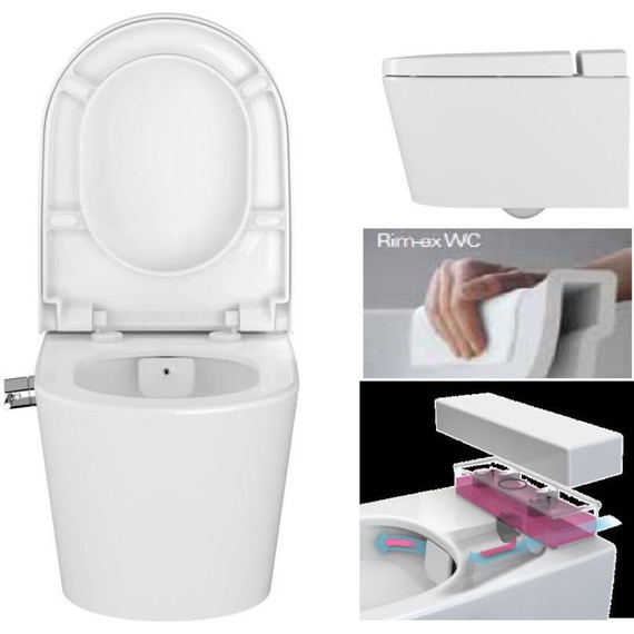 Унитаз-биде подвесной безободковый Vitra Nest 5176B003-6233 - фото 3