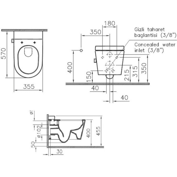 Унитаз-биде подвесной безободковый Vitra Nest 5176B003-6233 - фото 4