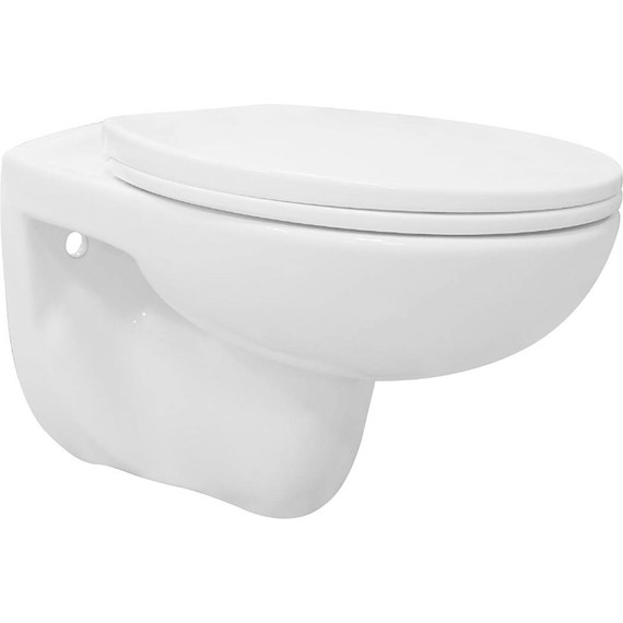 Унитаз подвесной безободковый Loranto Fredo CS-WH8005 с крышкой микролифт - фото 