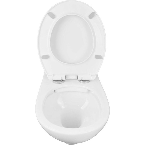 Унитаз подвесной безободковый Loranto Fredo CS-WH8005 с крышкой микролифт - фото 5