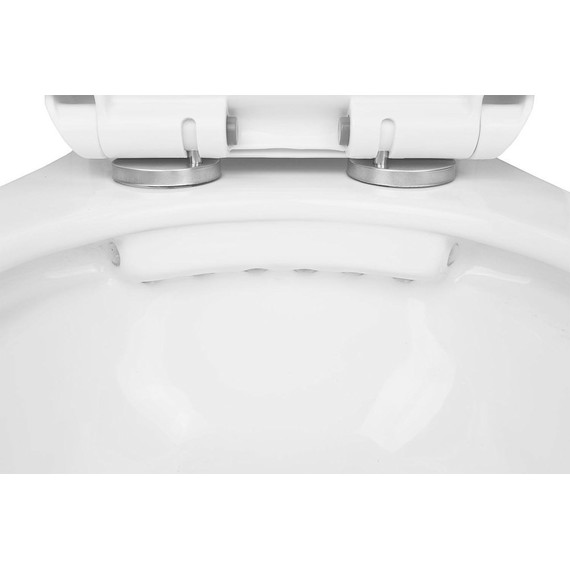 Унитаз подвесной безободковый Loranto Fredo CS-WH8005 с крышкой микролифт - фото 6