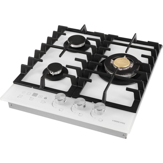 Газовая варочная поверхность Hiberg VM 4535 W (белое стекло) - фото 4