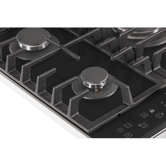 Газовая варочная поверхность Hiberg VM 4535 B (чёрное стекло) - фото 11