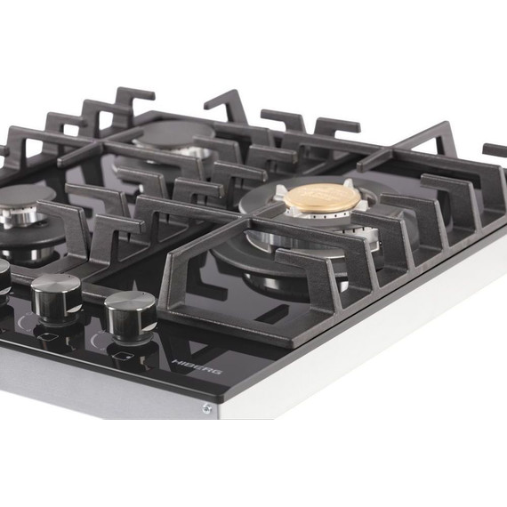 Газовая варочная поверхность Hiberg VM 4535 B (чёрное стекло) - фото 5
