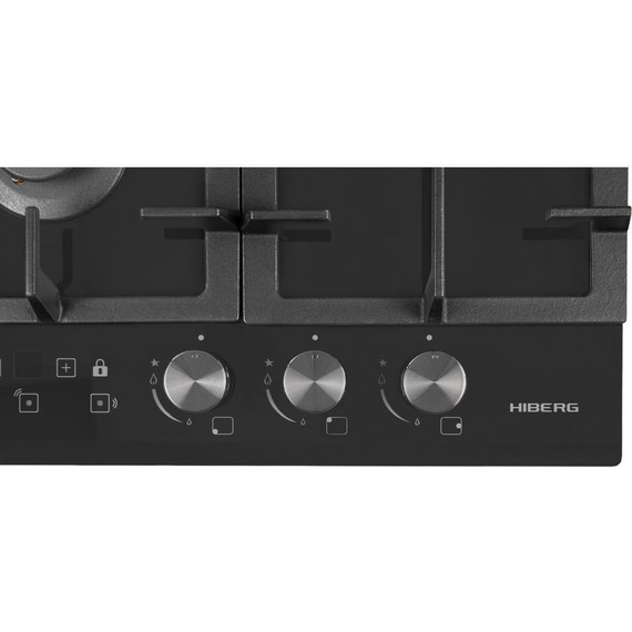 Газовая варочная поверхность Hiberg VM 4535 B (чёрное стекло) - фото 8