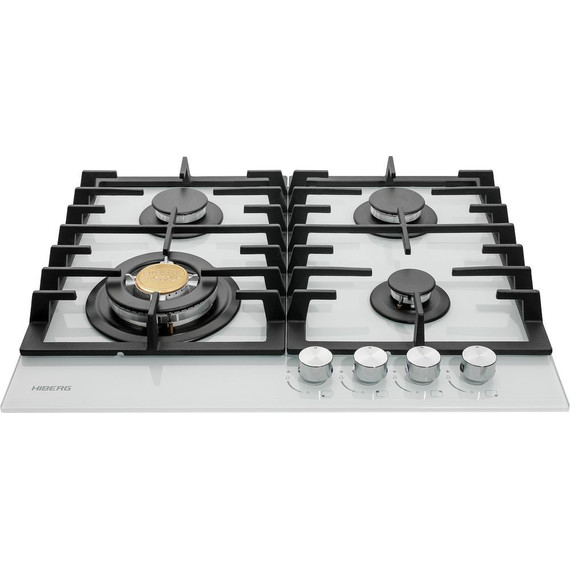Газовая варочная поверхность Hiberg VM 60440 W (белое стекло) - фото 2