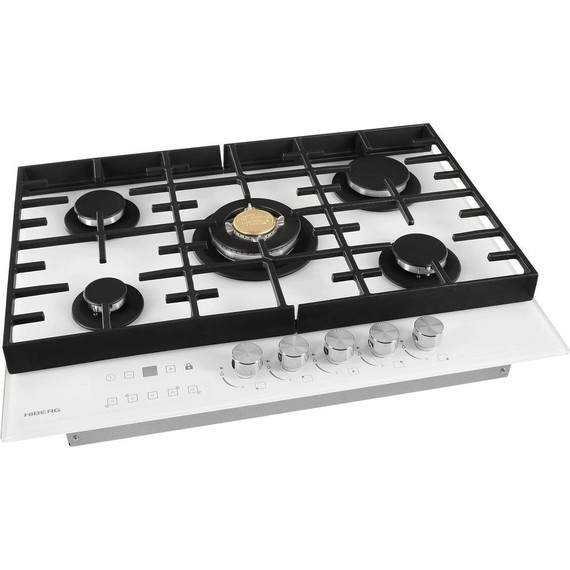 Газовая варочная поверхность Hiberg VM 7155 W (белое стекло) - фото 5