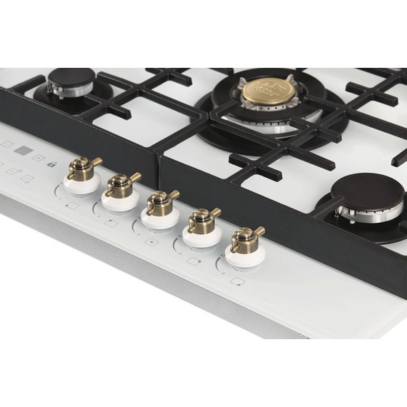 Газовая варочная поверхность Hiberg VM 7155 W (белое стекло) - фото 6