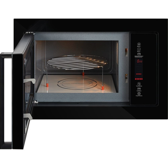 Встраиваемая микроволновая печь Hiberg VM 8505 B (чёрное стекло) - фото 4