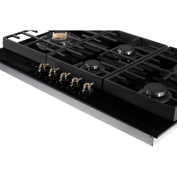 Газовая варочная поверхность Hiberg VM 9155 B (чёрное стекло) - фото 9