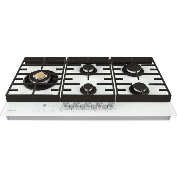 Газовая варочная поверхность Hiberg VM 9155 W (белое стекло) - фото 3