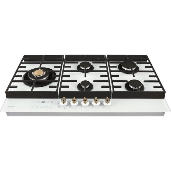 Газовая варочная поверхность Hiberg VM 9155 W (белое стекло) - фото 4