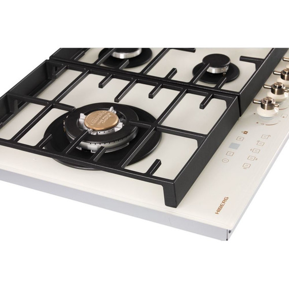 Газовая варочная поверхность Hiberg VM 9155 Y (бежевое стекло) - фото 6