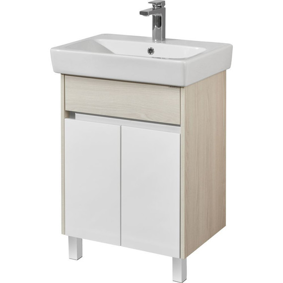 Тумба напольная с раковиной Акватон Верди 60 см 1A2077K1VDAV0, белый/ясень фабрик - фото 2
