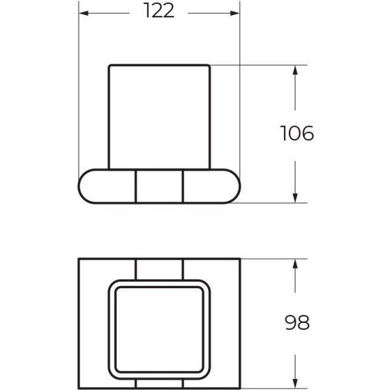 Стакан для зубных щеток Art&Max Platino AM-E-3968-MB, чёрный матовый - фото 2