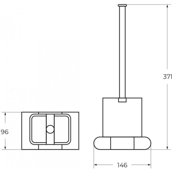 Ёршик для унитаза Art&Max Platino AM-E-3981-MB, чёрный матовый - фото 2