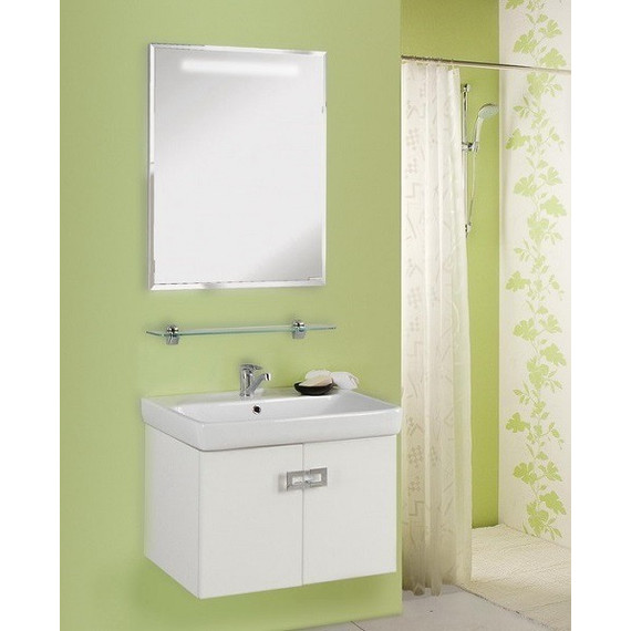 Тумба подвесная с раковиной Акватон Оптима 70 см 1A1241K1OP010, белый - фото 5