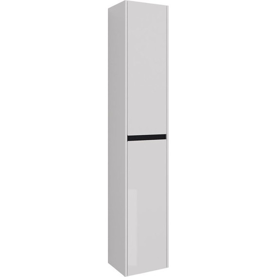 Пенал подвесной Lemark Combi 35 см LM03C35P-black, белый глянец/черный матовый - фото 