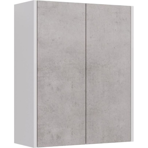 Шкаф подвесной Lemark Combi 60 LM03C60SH-Beton, белый глянец/бетон - фото 