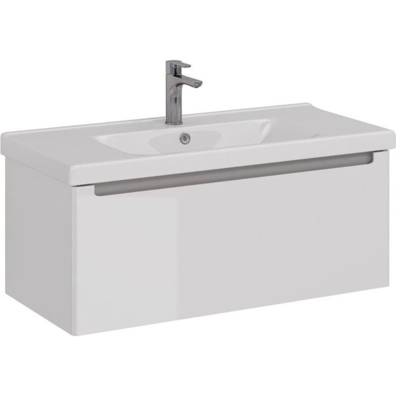Тумба подвесная с раковиной Lemark Buno Mini 100 см LM05BM100T - фото 