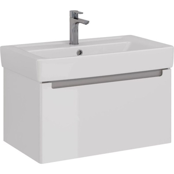 Тумба подвесная с раковиной Lemark Buno Mini 80 см LM05BM80T - фото 