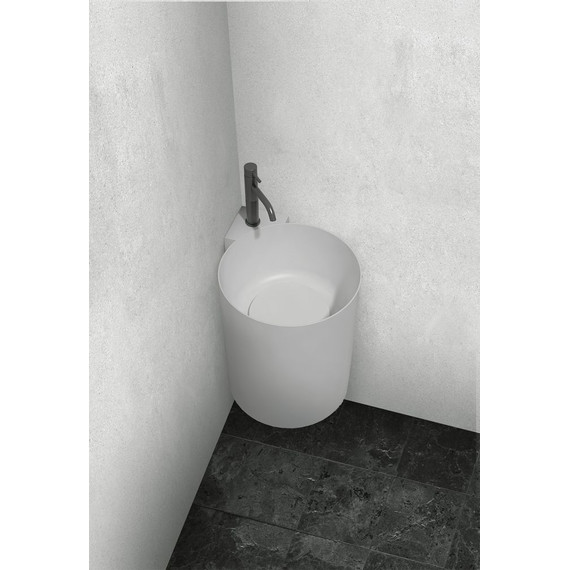 Раковина подвесная Abber Stein 42 см AS2625, белый матовый - фото 2