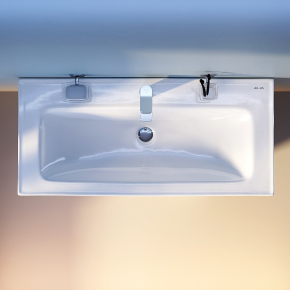 Тумба напольная с раковиной Am.Pm X-Joy 100 см M85AFSX1002WG, белый глянцевый - фото 13