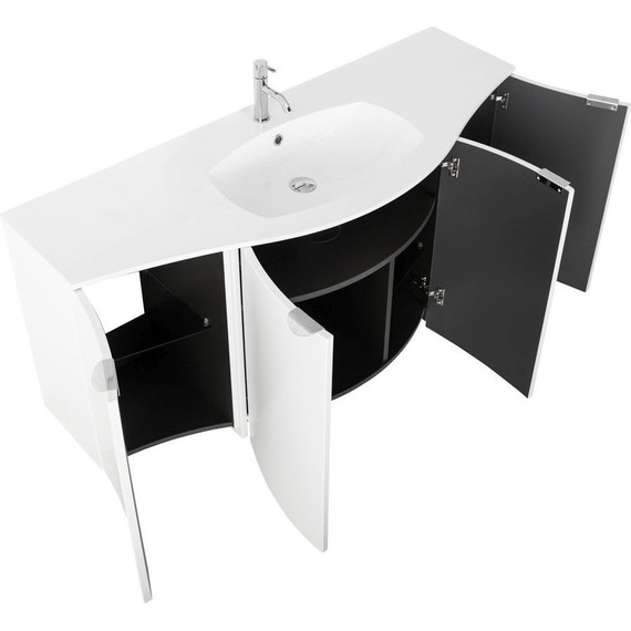 Тумба подвесная с раковиной Cezares Rialto 138 см 55170, Bianco opaco - фото 5