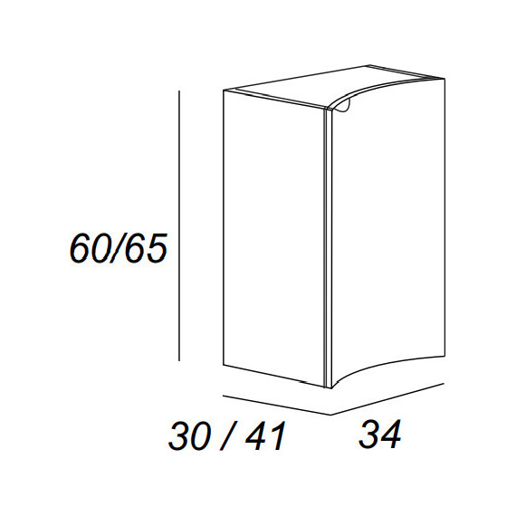 Модуль подвесной Cezares Rialto 34 см R 55173, Bianco opaco - фото 2