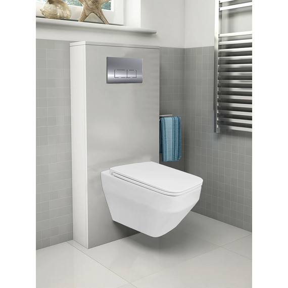 Унитаз подвесной безободковый Azario Moneo AZ-0062 с тонкой крышкой микролифт - фото 12