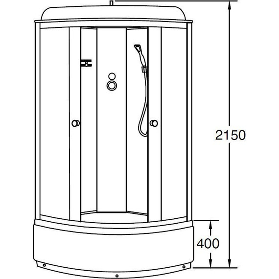 Душевая кабина Loranto CS-6610 F 100х100 см, хром/матовое - фото 3