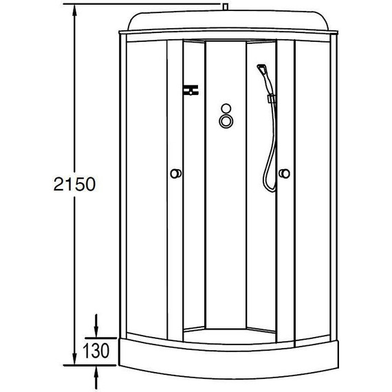 Душевая кабина Loranto CS-6691 G 90х90 см, хром/тонированное - фото 3