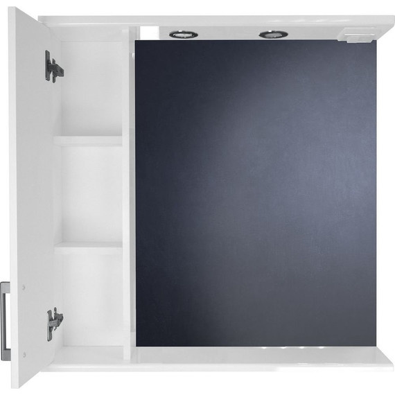 Зеркало-шкаф Стиль Модерн 80 см L, белый - фото 3