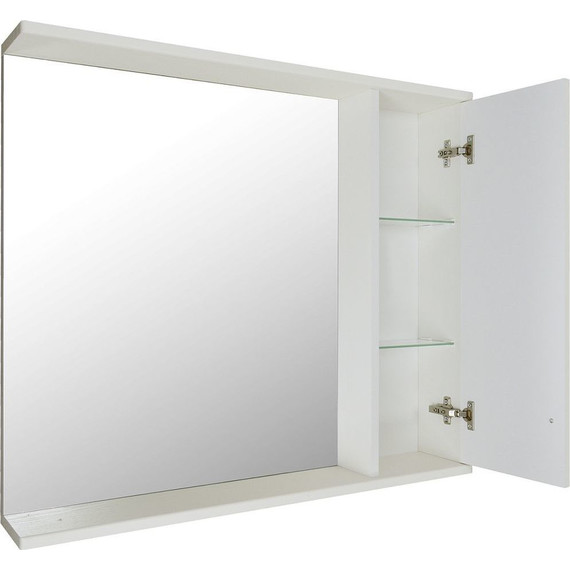 Зеркало-шкаф Loranto Janet 80 см, белый - фото 2