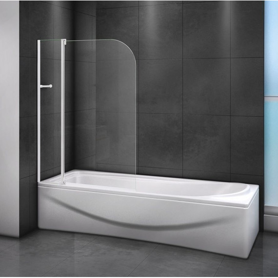 Шторка для ванны Cezares 100 см RELAX-V-11-100/140-P-Bi-L, хром/рифленое - фото 