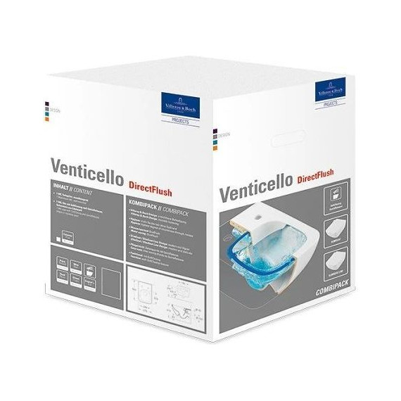 Унитаз подвесной безободковый Villeroy&Boch Venticello 4611RL01 с крышкой микролифт - фото 6