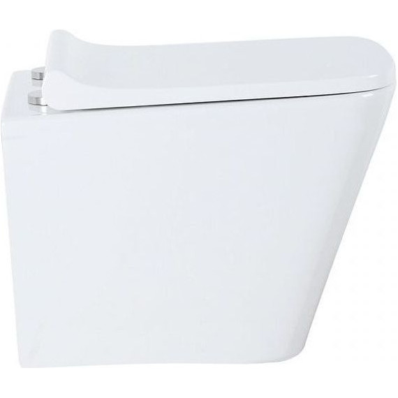 Унитаз подвесной безободковый Azario Teramo 0052 с крышкой микролифт, Цвет производителя: белый - фото 4