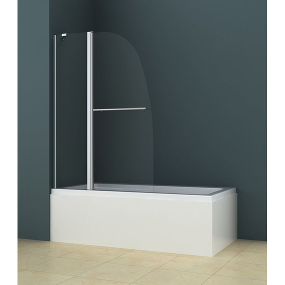 Шторка для ванны AZARIO AZ-142TB 100х140 см, хром/прозрачное - фото 3