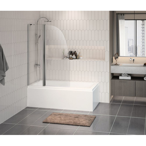 Шторка для ванны Azario AZ-142 100х140 см, хром/прозрачное - фото 4