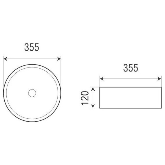Раковина-чаша Azario 35 см AZ-3134, темно-серый - фото 3