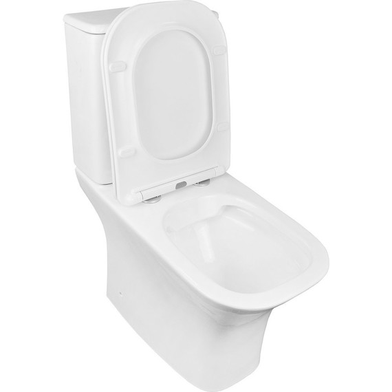 Унитаз-компакт безободковый Azario Fretta Square AZ-5121 с крышкой микролифт - фото 3