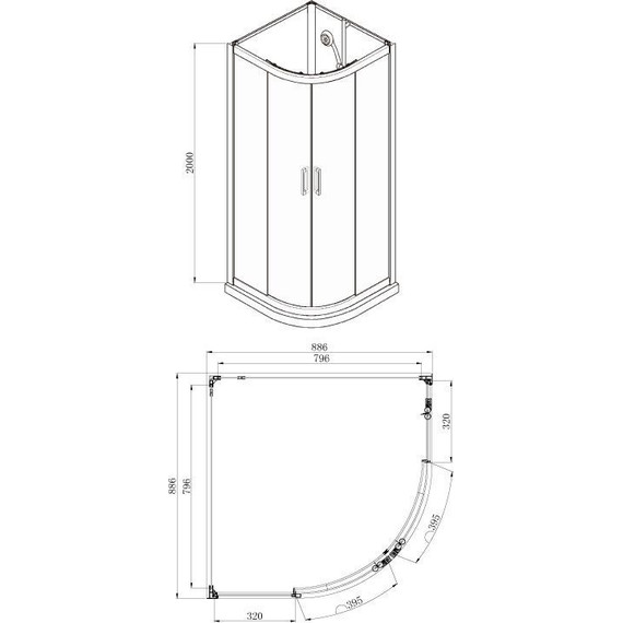Душевое кабина Azario Denver 90x90 см AZ-N10812 900, хром/прозрачное - фото 3