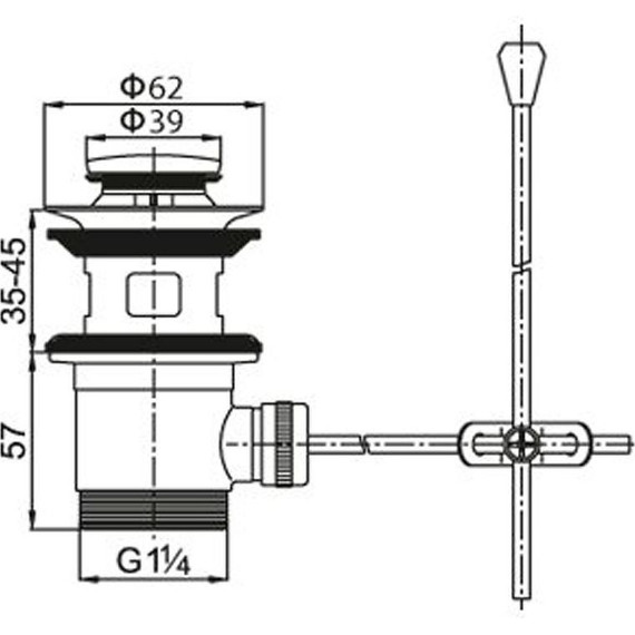 Донный клапан Cezares CZR-SA2-01 - фото 2