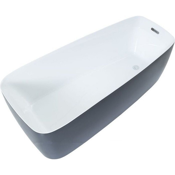 Ванна отдельностоящая Aquanet Family Trend 170х78 см 90778-MW-MB, чёрный матовый - фото 