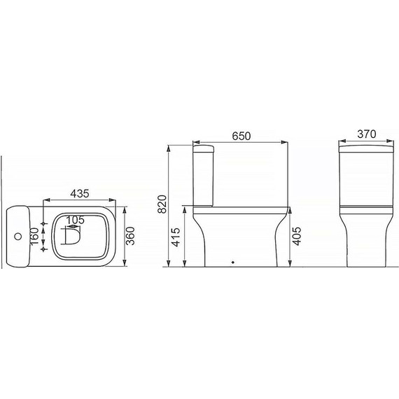 Унитаз-компакт Creo Ceramique Arles HDC-628P с крышкой микролифт - фото 13