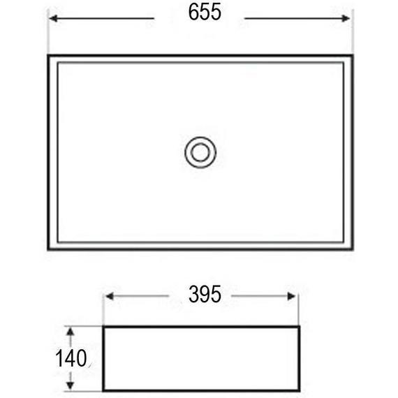 Раковина врезная на столешницу Azario 65 см AZ416 - фото 3