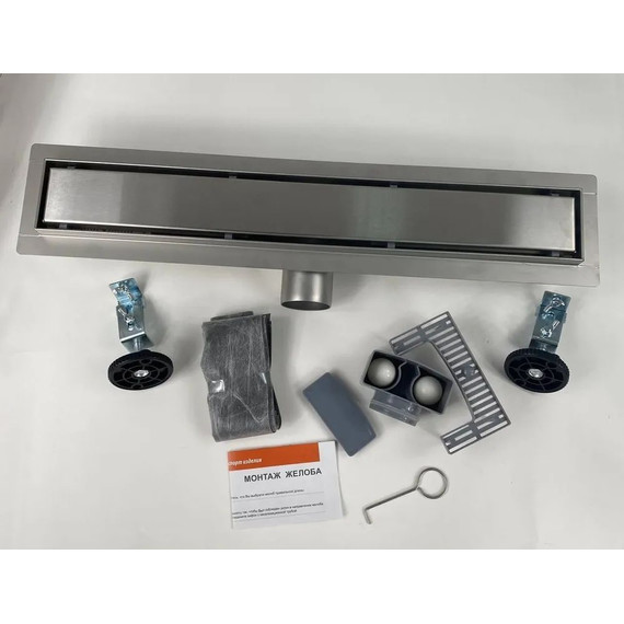 Трап TIM 50 см BAD455002, серый металлик (под плитку) - фото 6