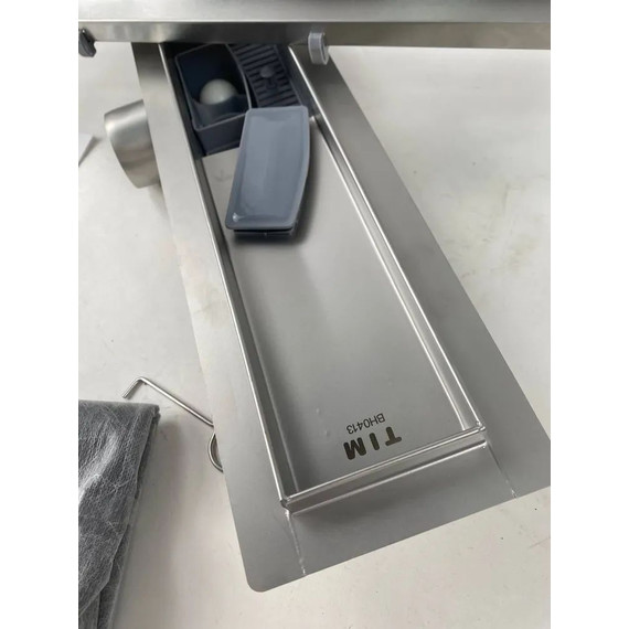 Трап TIM 50 см BAD455002, серый металлик (под плитку) - фото 8